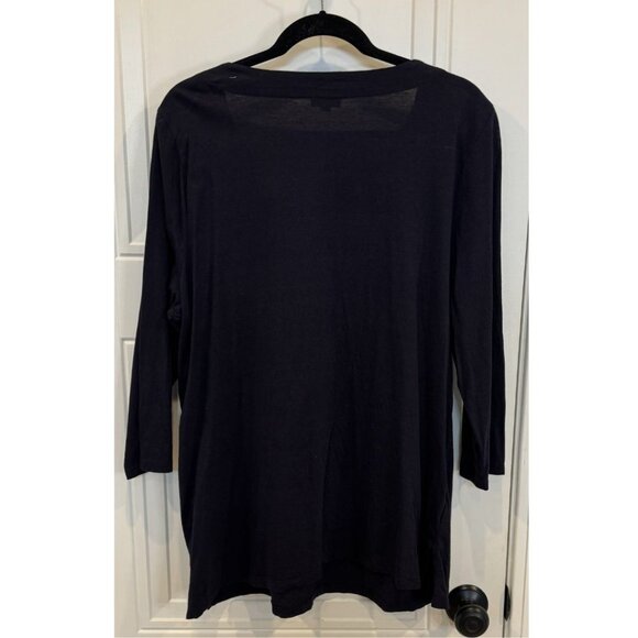 Talbots 2xl Navy with White Lace Detail - Picture 2 of 5